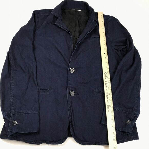 GAP 1969 Womens Denim Blazer Blue Button Front Long Sleeve Jacket Pockets Small - Picture 4 of 11